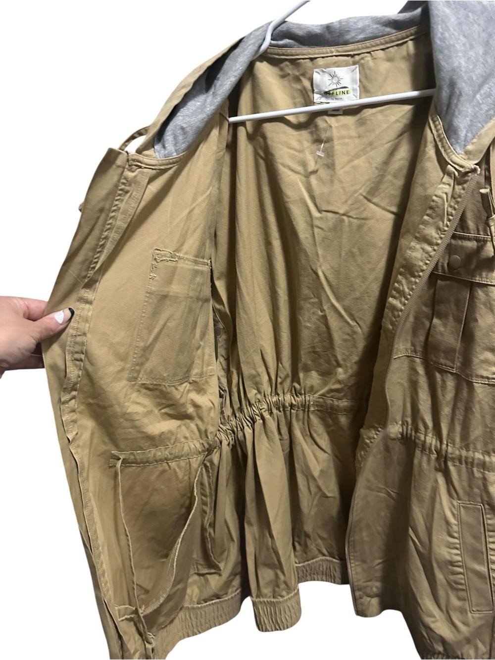 Aerie Sleeveless Hooded Utility Jacket size XXL - Picture 6 of 8